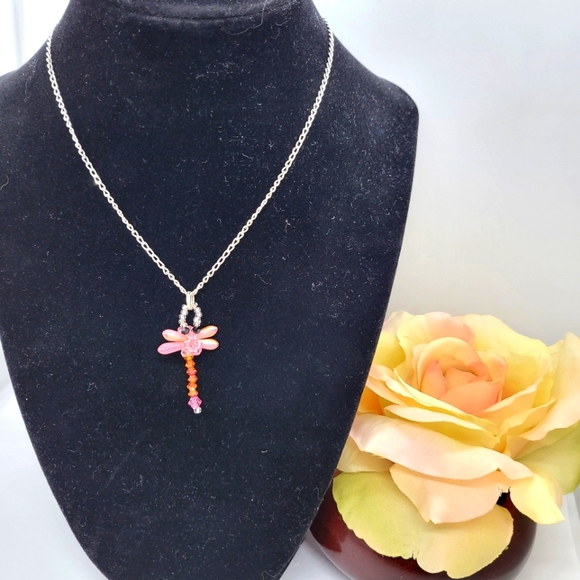 Swarovski Crystal Dragonfly Necklace - Picture 1 of 5